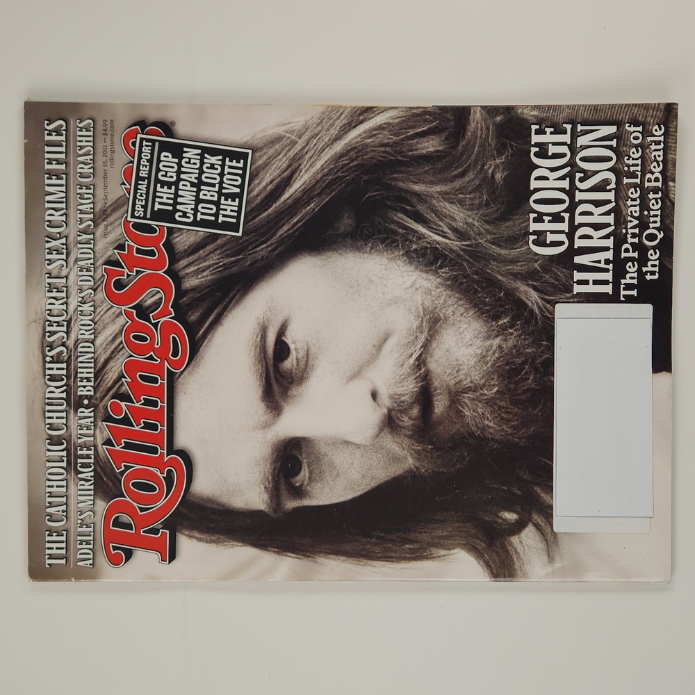 GEORGE HARRISON ROLLING STONE MAGAZINE Issue 1139, Sept 15, 2011 VG+ Condition